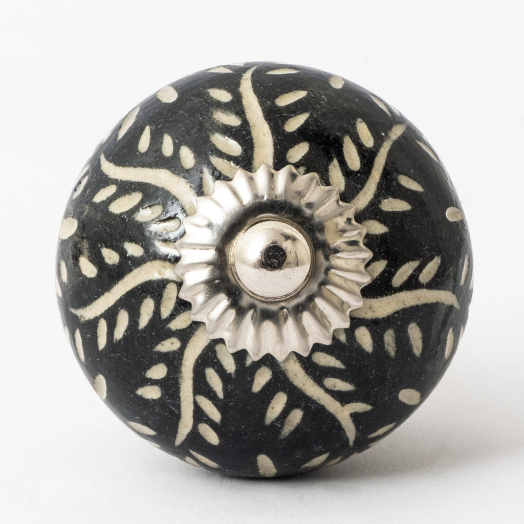 Blacksprink Round Ceramic Knobs - Set Of 6