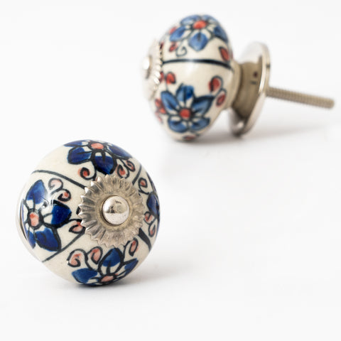 Sirenti Round Ceramic Knobs - Set Of 6