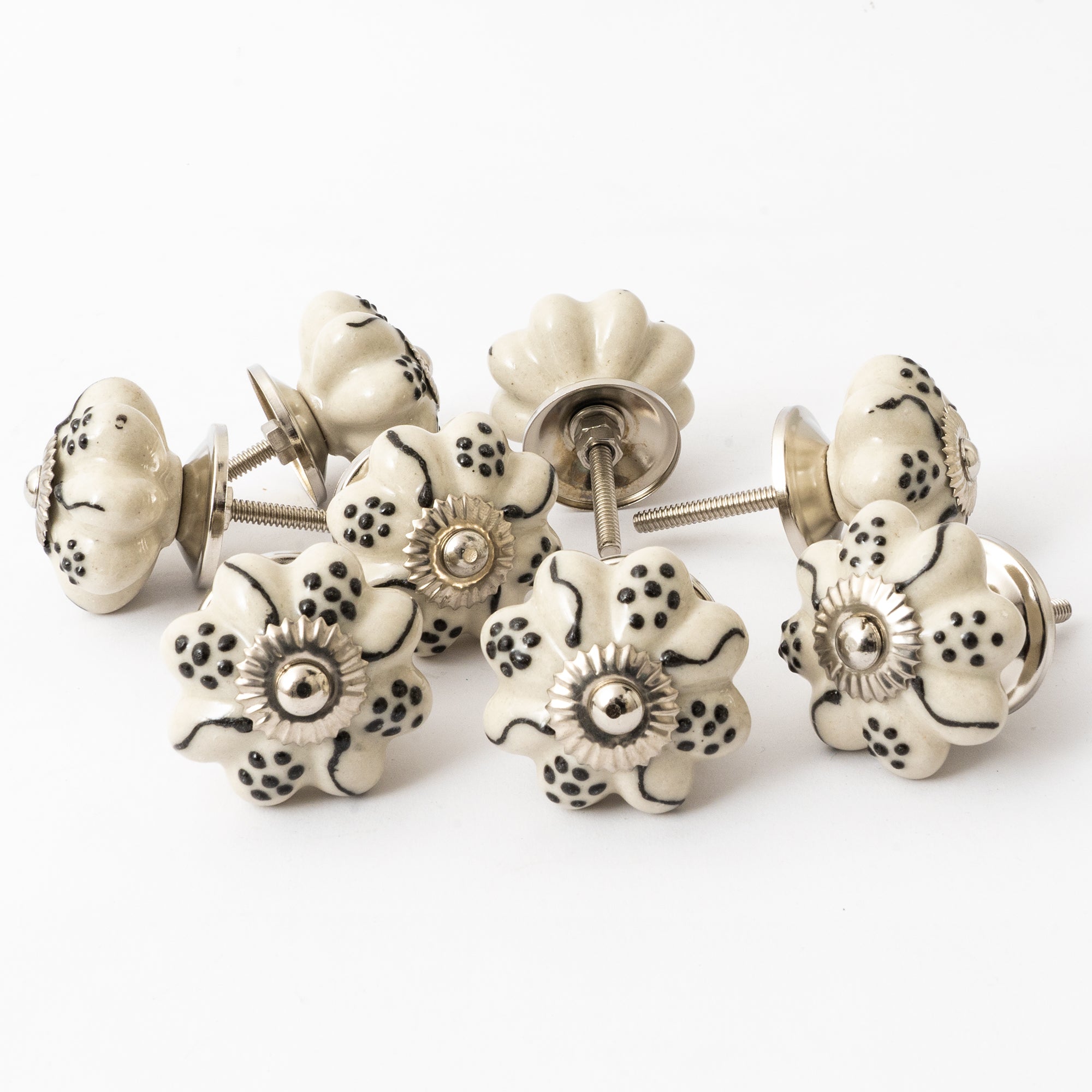 Capekins Pumpkin Ceramic Knobs - Set Of 6