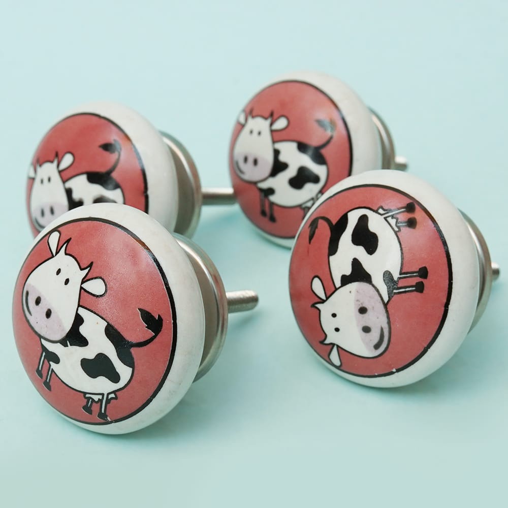 Moocow Ceramic Knob - Set Of 6 freeshipping - Decokrafts Store