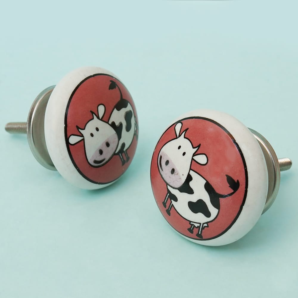 Moocow Ceramic Knob - Set Of 6 freeshipping - Decokrafts Store