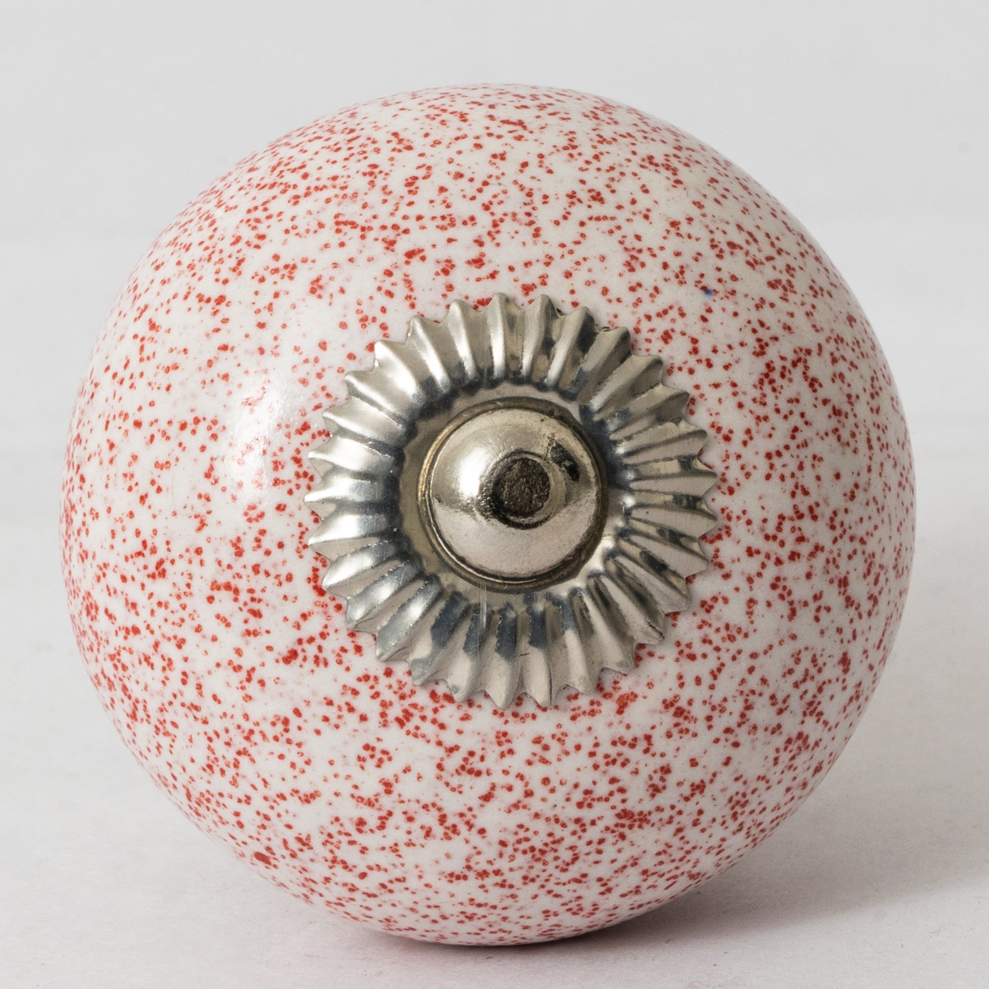 Distress Pink Round Ceramic Knobs - Set Of 6