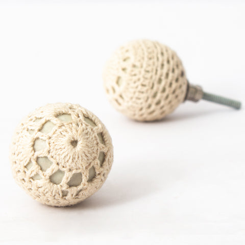 Knitomn Round Ceramic Knobs - Set Of 6