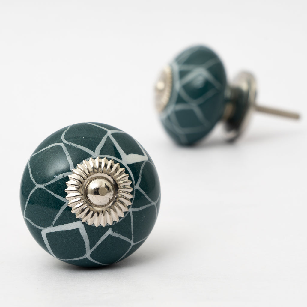 The All Block Round Ceramic Knobs - Set Of 6