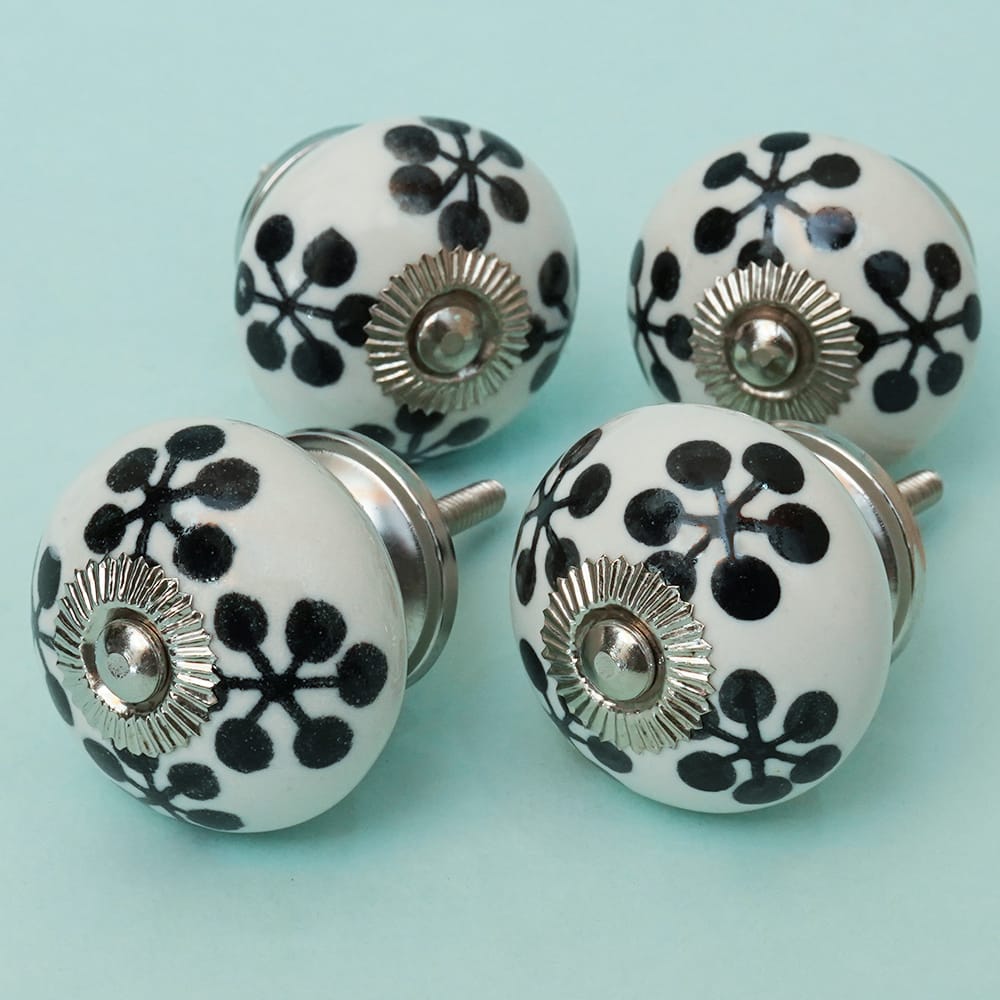 Connected Dots Ceramic Knob - Set Of 6 freeshipping - Decokrafts Store