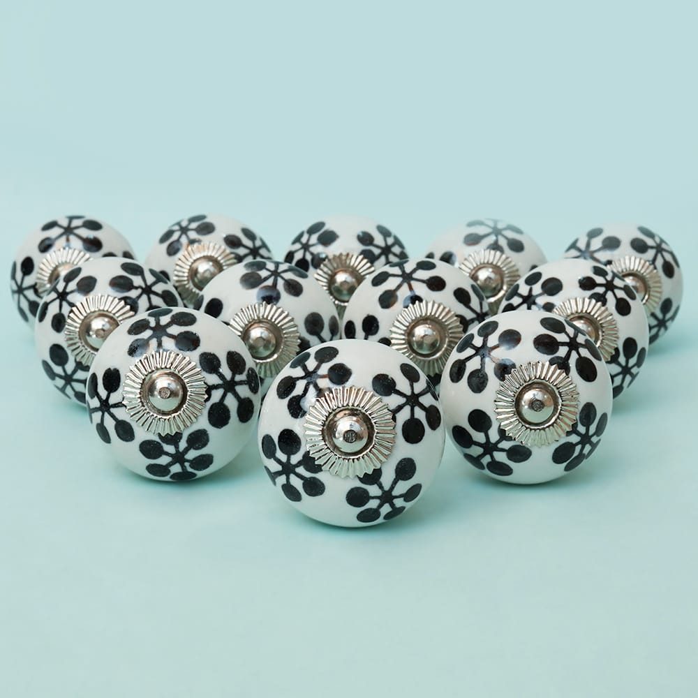 Connected Dots Ceramic Knob - Set Of 6 freeshipping - Decokrafts Store