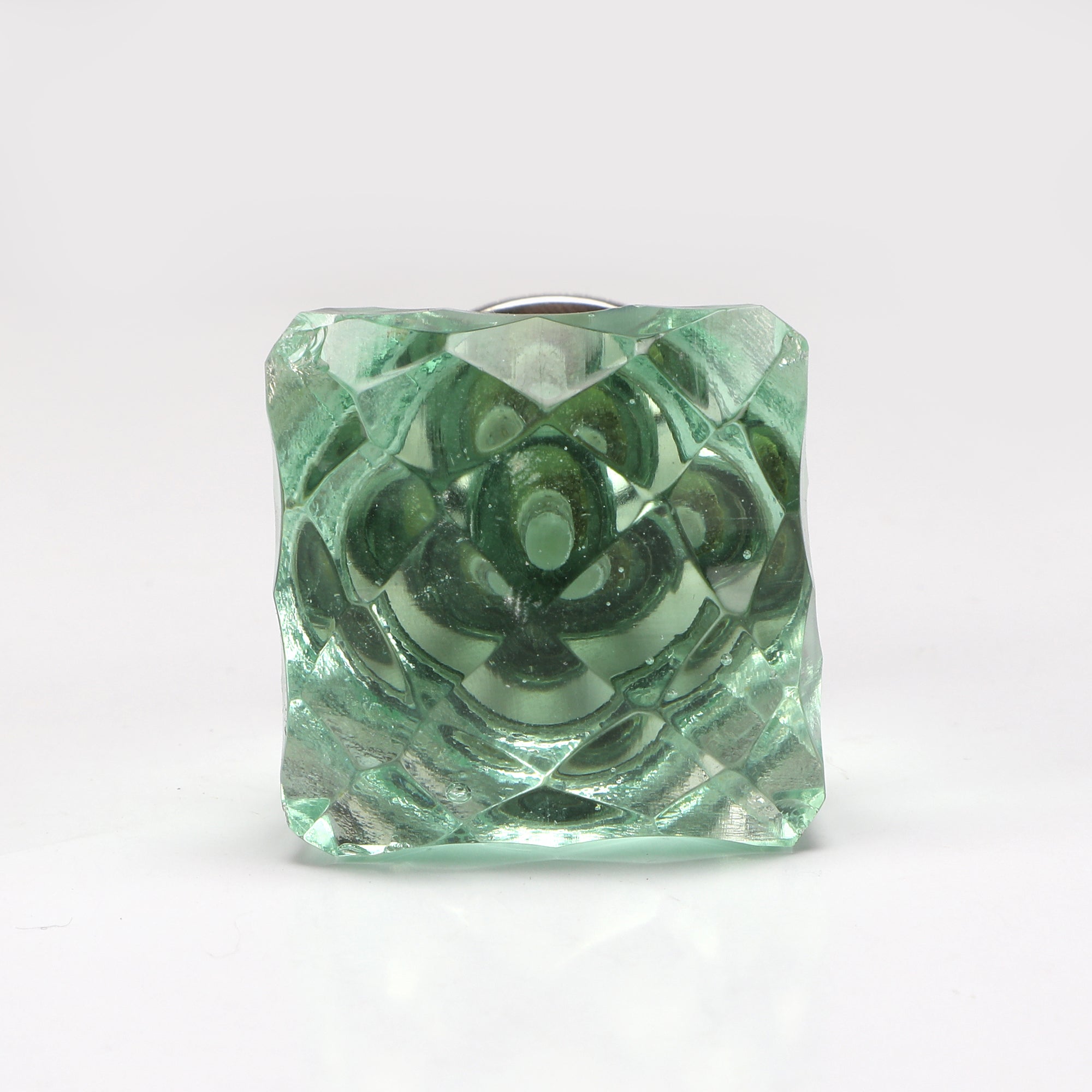 Green Jelly Glass Knob - Set Of 6 freeshipping - Decokrafts Store