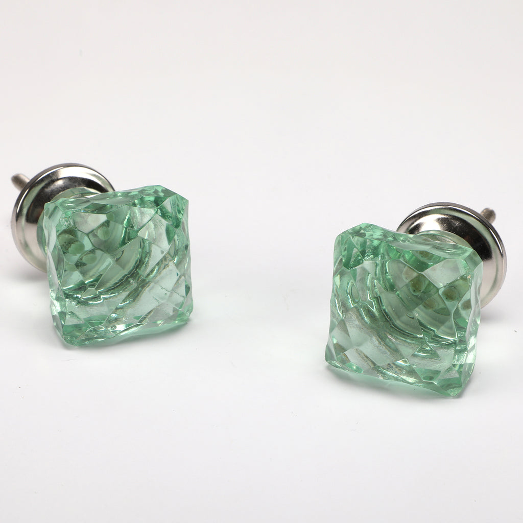 Green Jelly Glass Knob - Set Of 6 freeshipping - Decokrafts Store