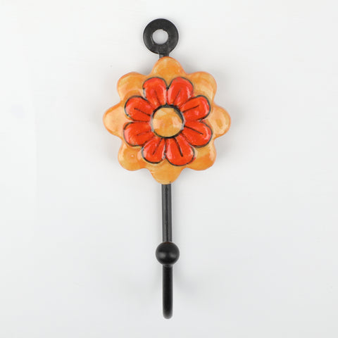 Decokrafts Fleur Cut Ceramic Wall Hook