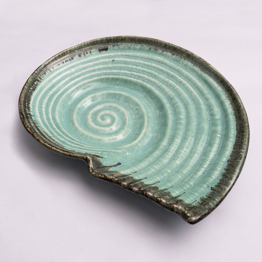 Decokrafts Blue Sea Shell Serving Shell Platter