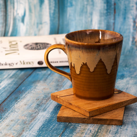 Decokrafts Glaze Brown Caramel Coffee Mugs