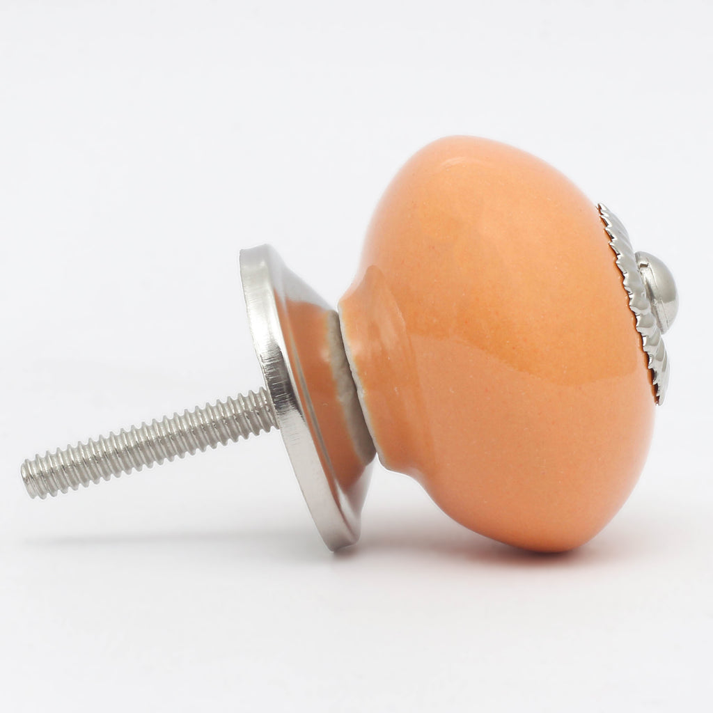 Orange Tomato Ceramic Knobs - Set Of 6 freeshipping - Decokrafts Store