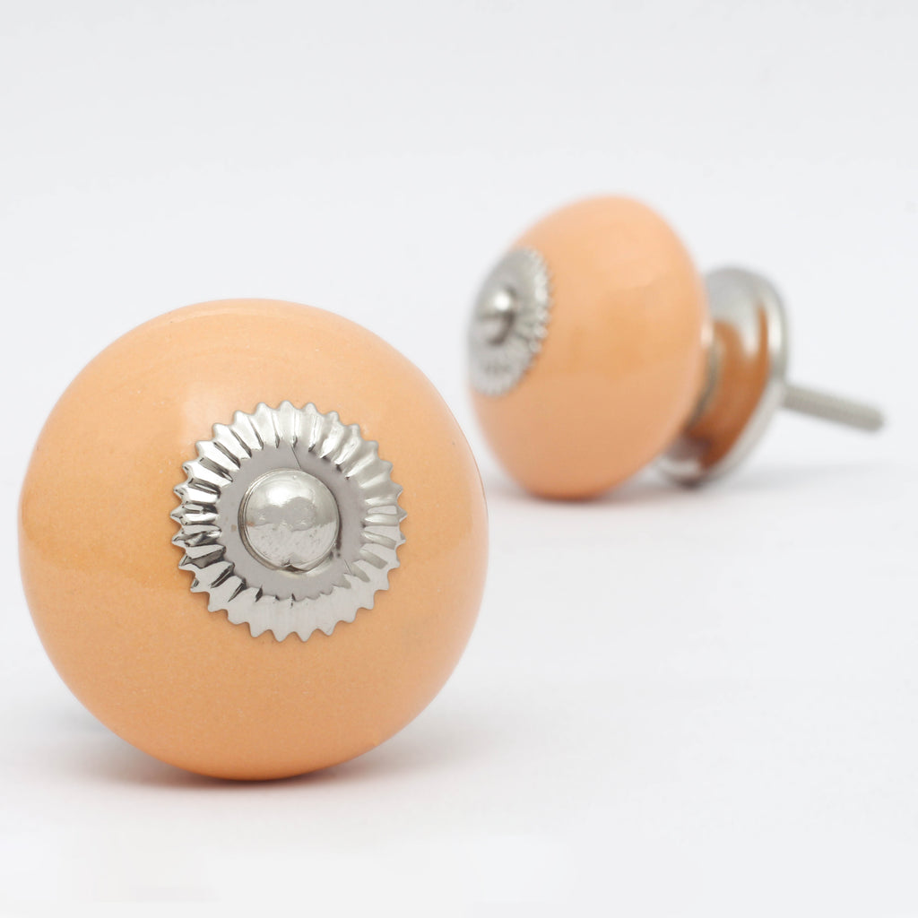 Off Orange Tomato Ceramic Knobs - Set Of 6 freeshipping - Decokrafts Store