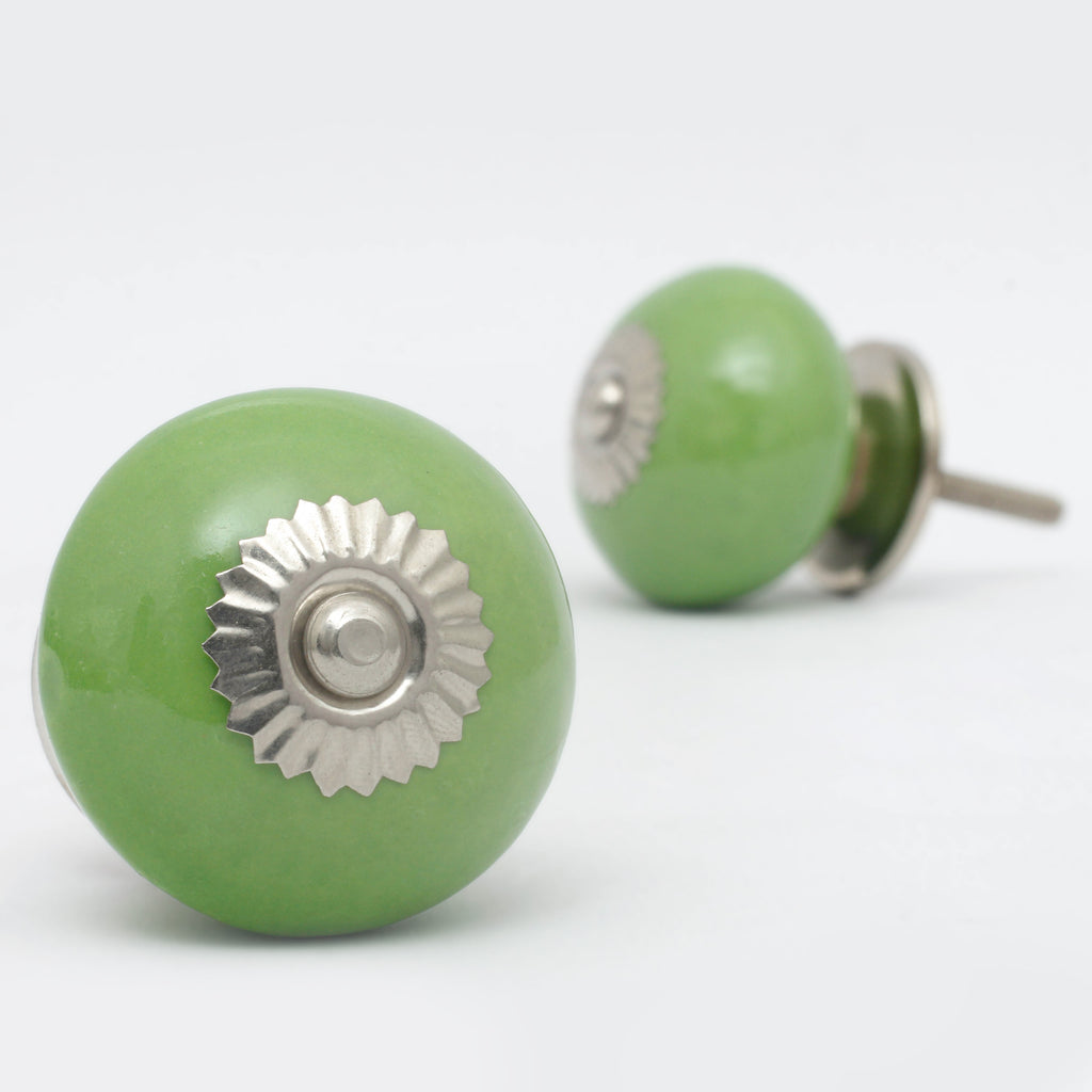 Green Tomato Ceramic Knobs - Set Of 6 freeshipping - Decokrafts Store