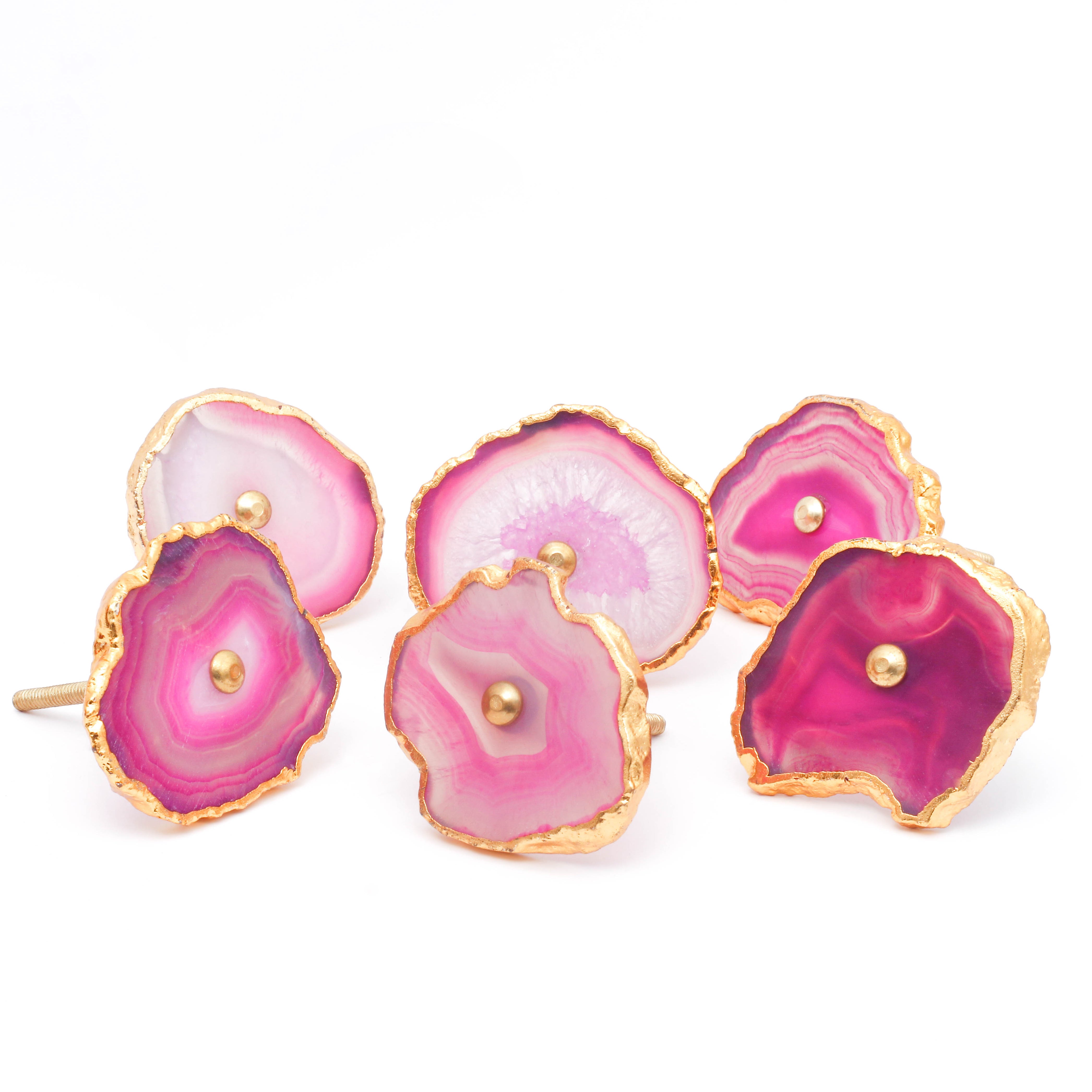 PinkSky Royal Agate Knobs - Set Of 6 freeshipping - Decokrafts Store