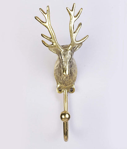 Decokrafts Golden Deer Metal Wall Hook