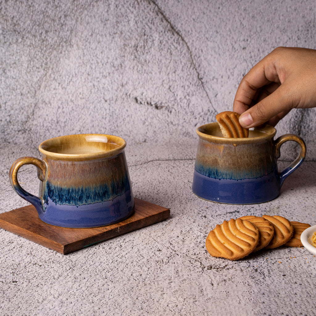 Decokrafts Ocean Blue Tea Mugs