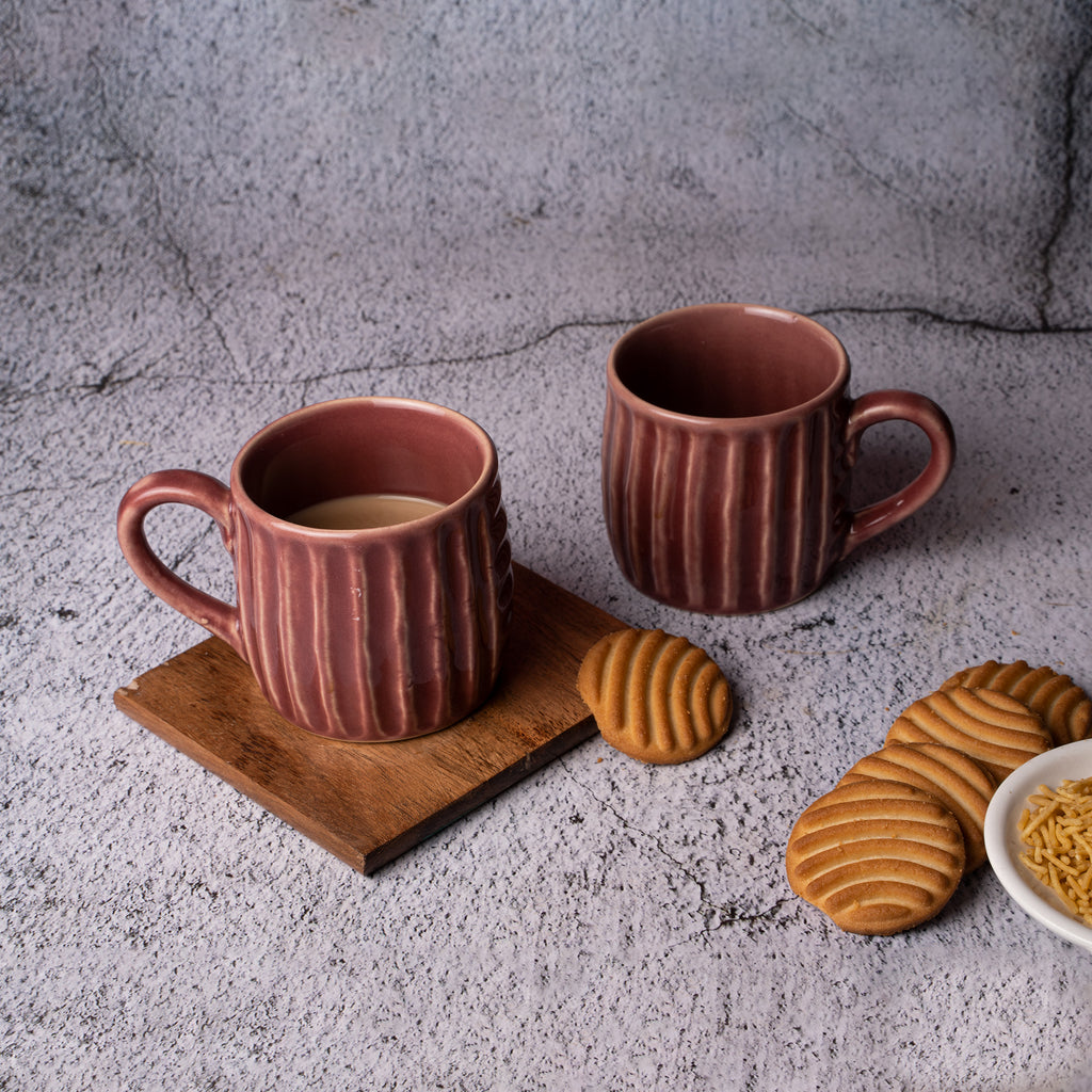 Decokrafts Peachy Blush Tea Mugs