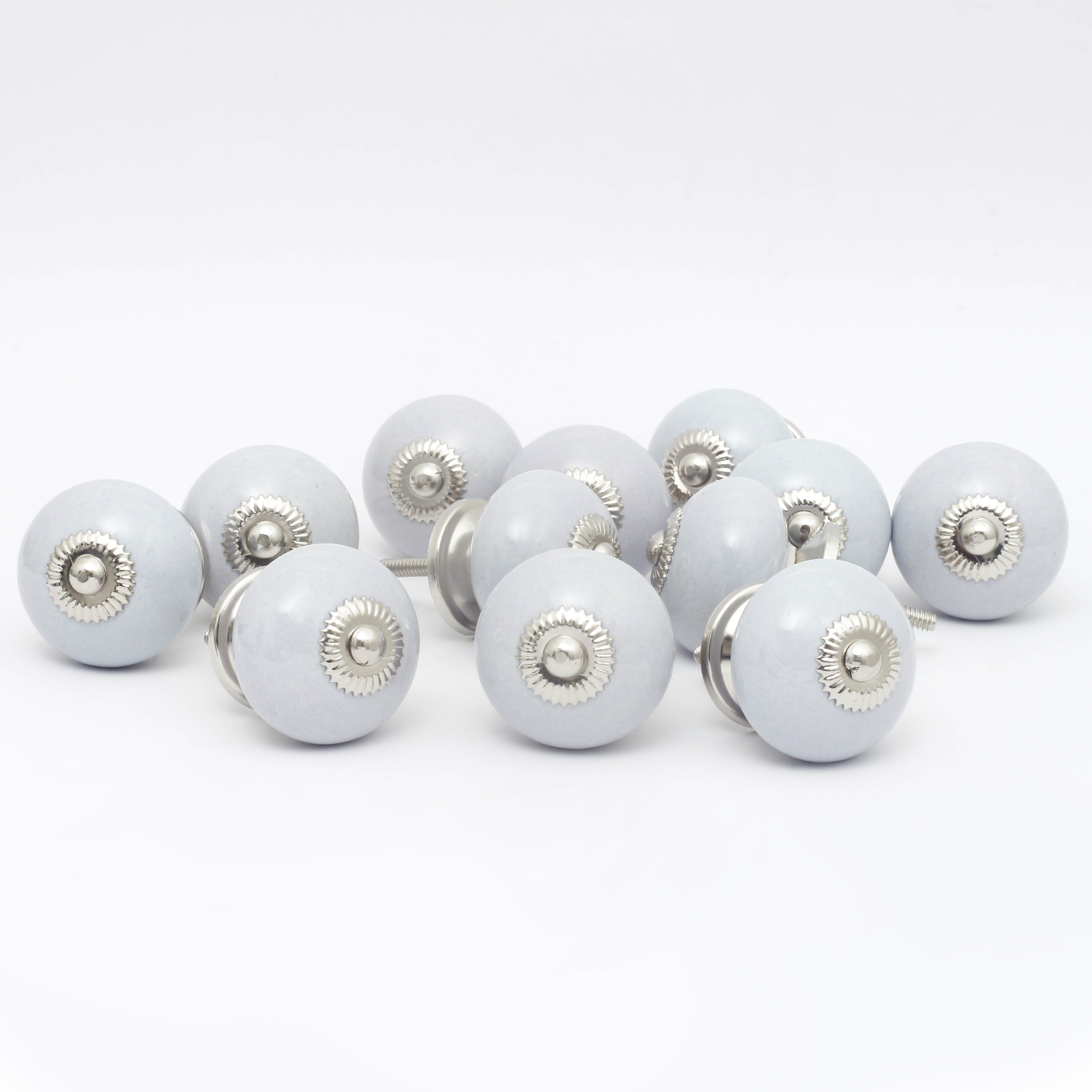 Off Grey Tomato Ceramic Knobs - Set Of 6 freeshipping - Decokrafts Store