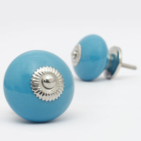 Sky Blue Tomato Ceramic Knobs - Set Of 6 freeshipping - Decokrafts Store